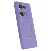 Hubrendy Bez Xiaomi Redmi Note 13 Pro 4G Regal Magsafe Standlı Kapak - Lila