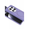 Hubrendy Bez Xiaomi Redmi Note 14 Pro 5G Regal Magsafe Standlı Kapak - Lila