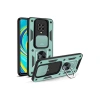 Hubrendy Bez Redmi Note 9 Pro Kılıf Pars Lens Yüzüklü Silikon - Yeşil