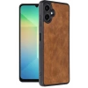 Hubrendy Bez Samsung Galaxy A06 Kılıf Aras Deri Kapak - Taba