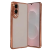 Hubrendy Bez Samsung Galaxy S25 Edge Lensli Silikon - Çöl Titanyum