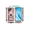 Hubrendy Bez Xiaomi Mİ 11 Lite Kılıf Sofya Yüzüklü Silikon Kapak - Rose