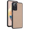 Hubrendy Bez Xiaomi Redmi Note 12 Pro 4G Kılıf Aras Deri Kapak - Pudra