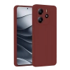 Hubrendy Bez Xiaomi Redmi Note 14 4G Kılıf First Silikon - Bordo
