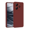 Hubrendy Bez Xiaomi Redmi Note 14 4G Kılıf First Silikon - Bordo