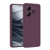 Hubrendy Bez Xiaomi Redmi Note 14 4G Kılıf First Silikon - Mürdüm