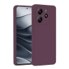 Hubrendy Bez Xiaomi Redmi Note 14 4G Kılıf First Silikon - Mürdüm