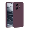 Hubrendy Bez Xiaomi Redmi Note 14 4G Kılıf First Silikon - Mürdüm