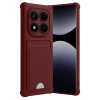 Hubrendy Bez Xiaomi Redmi Note 14 Pro Plus Kelvin Kartvizitli Silikon - Bordo