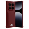 Hubrendy Bez Xiaomi Redmi Note 14 Pro Plus Kelvin Kartvizitli Silikon - Bordo