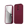 Hubrendy Bez Xiaomi Redmi Note 8 Pro Kılıf Viera Silikon - Bordo