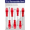 Hubrendy ÇER 7li Tornavida Seti (4 Adet Düz Tornavida 3 Adet Yıldız Tornavida)