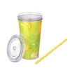 Hubrendy ÇER Cool Lime Bardağı - Limeshake Bardak 600 Ml