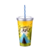 Hubrendy ÇER Cool Lime Bardağı - Limeshake Bardak 600 Ml