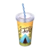 Hubrendy ÇER Cool Lime Bardağı - Limeshake Bardak 600 Ml
