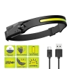 Hubrendy ÇER Ps-001 5 Aydınlatma Modlu Cob Led Sensörlü Usb Şarj  Edilebilir Dahili Pilli Kafa Lambası