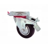 Hubrendy ÇER Servis Tekeri - Frenli Tablalı Siyah Döner - Çap 80 Mm