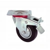 Hubrendy ÇER Servis Tekeri - Tablalı Frenli Siyah Döner - Çap 80 Mm