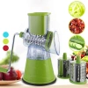 Hubrendy ÇER Tutma Kollu Çevirmeli Pratik Rulo Rende Drum Grater