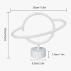 Hubrendy Emin Neon Işıklı Satürn Lamba (Pil + USB)