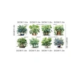 Hubrendy Emin Saksılı Çiçek Tasarımlı 8li Sticker MC-480A