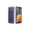 Hubrendy Bez Samsung Galaxy A01 Core Kılıf Auto Focus Karbon Kapak - Lacivert