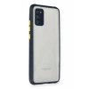 Hubrendy Bez Samsung Galaxy A02S Kılıf Miami Şeffaf Silikon - Lacivert