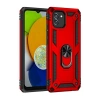 Hubrendy Bez Samsung Galaxy A03 Kılıf Sofya Yüzüklü Silikon Kapak - Kırmızı