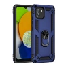 Hubrendy Bez Samsung Galaxy A03 Kılıf Sofya Yüzüklü Silikon Kapak - Lacivert