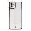 Hubrendy Bez Samsung Galaxy A04 Kılıf Liva Lens Silikon - Mavi