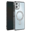 Hubrendy Bez Samsung Galaxy A06 Joke Simli Magneticsafe Kılıf - Siyah