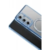 Hubrendy Bez Samsung Galaxy A37 5G Joke Simli Magneticsafe Kılıf - Mavi