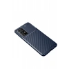 Hubrendy Bez Samsung Galaxy A52 Kılıf Auto Focus Karbon Kapak - Lacivert