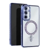 Hubrendy Bez Samsung Galaxy A56 Joke Simli Magneticsafe Kılıf - Mavi