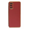 Hubrendy Bez Samsung Galaxy S20 Kılıf Volet Silikon - Kırmızı