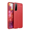 Hubrendy Bez Samsung Galaxy S21 Kılıf Auto Focus Kapak - Kırmızı