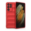 Hubrendy Bez Samsung Galaxy S21 Ultra Kılıf Optimum Silikon - Kırmızı