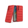 Hubrendy Bez Samsung Galaxy S22 Plus Kılıf Optimum Silikon - Kırmızı