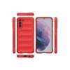 Hubrendy Bez Samsung Galaxy S22 Plus Kılıf Optimum Silikon - Kırmızı