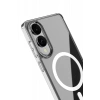 Hubrendy Bez Samsung Galaxy S25 Edge Kılıf Magneticsafe Şeffaf Silikon - Şeffaf