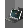 Hubrendy Bez Samsung Galaxy T220 Tab A7 Lite Kılıf KC01 Smart Klavyeli Tablet Kılıfı - Siyah