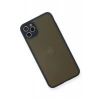 Hubrendy Bez Apple iPhone 11 Pro Max Kılıf Montreal Silikon Kapak - Lacivert