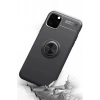 Hubrendy Bez Apple iPhone 11 Pro Max Kılıf Range Yüzüklü Silikon - Kırmızı