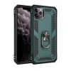 Hubrendy Bez Apple iPhone 11 Pro Max Kılıf Sofya Yüzüklü Silikon Kapak - Yeşil