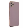 Hubrendy Bez Apple iPhone 11 Pro Max Kılıf Volet Silikon - Mor