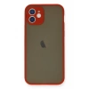 Hubrendy Bez Apple iPhone 12 Mini Kılıf Montreal Silikon Kapak - Kırmızı