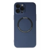 Hubrendy Bez Apple iPhone 12 Pro Kılıf Jack Magneticsafe Lens Silikon - Lacivert