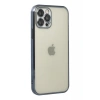 Hubrendy Bez Apple iPhone 12 Pro Kılıf Lensli Silikon - Lacivert