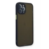 Hubrendy Bez Apple iPhone 12 Pro Max Kılıf Montreal Silikon Kapak - Lacivert