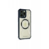 Hubrendy Bez Apple iPhone 12 Pro Max Kılıf Prag Magneticsafe Kapak - Lacivert
